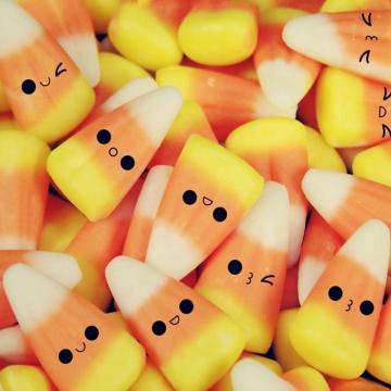 Candy Corn Cute Food Wallpaper iPhone