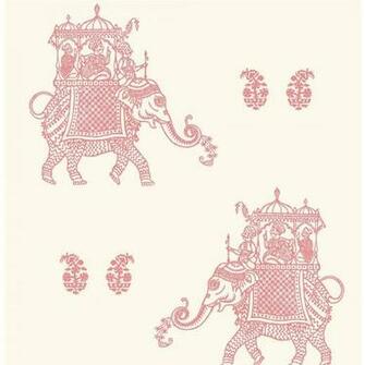 A Street Ophelia Pink Elephant Wallpaper Sample 001836sam