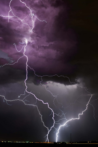 Purple Lightning Wallpaper