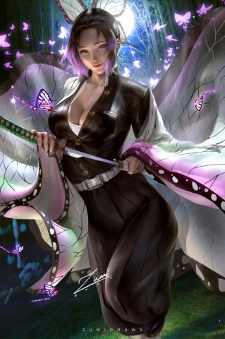 Kochou Shinobu Kimetsu No Yaiba Anime Girls Fantasy Girl