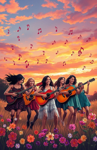 Guitar Girls Wallpaper