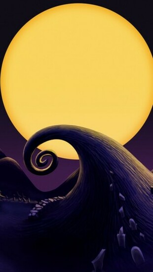 The Nightmare Before Christmas Landscape iPhone Wallpaper