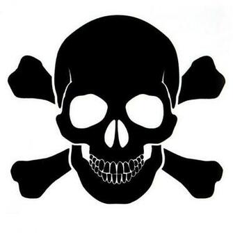 Opsgear Black Skull And Bones Decal X Novelty
