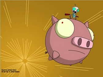 Gir Rides The Pig Wallpaper By Jhonen Club