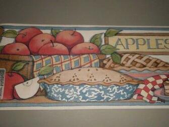 Fashion Point Wallpaper Border Country Kitchen Apples Apple Pie