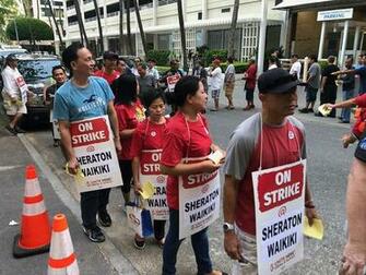 Local Strikes At Sheraton Waikiki