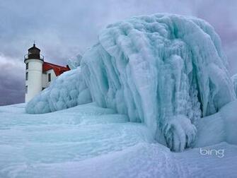 Bing Ice Lighthouse Wallpaper For Blackberry Storm