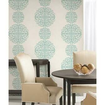 Aqua Medallion Iman Kenneth James Wallpaper