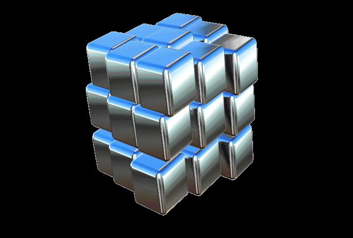 Pin Blue Cubes