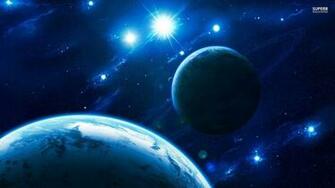 Blue Space Wallpaper