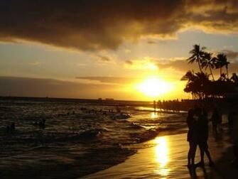 Waikiki Beach At Sunset Jpg