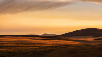 Wallpaper 4k Montana Prairie Plain Evening Light Fuji