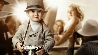 Cute Boy Photographer Wallpaper