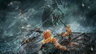 Fantasy Sea Monster Wallpaper