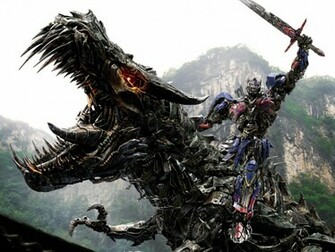 Optimus Prime On Dinobot Wallpaper HD