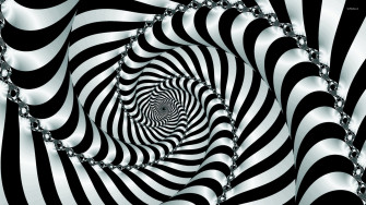 Black And White Hypnotic Swirl Wallpaper Abstract