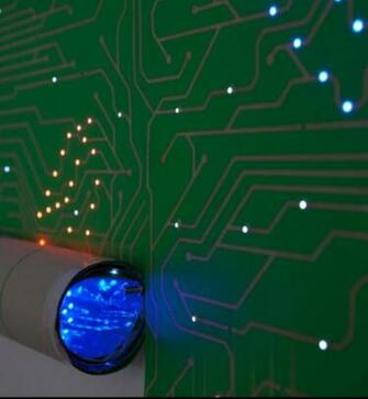Led Wallpaper With Computer Chips Pattern Fancy