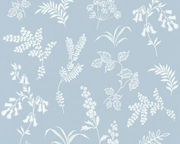 A S Cr Ation Wallpaper Flowers Blue White