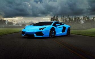Lamborghini Aventador Supercar Blue Wallpaper Cars