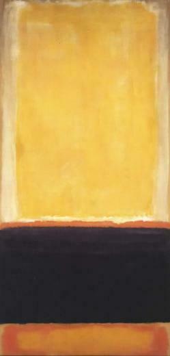 Yellow Charcoal Brown Mark Rothko Paintings Wallpaper Image