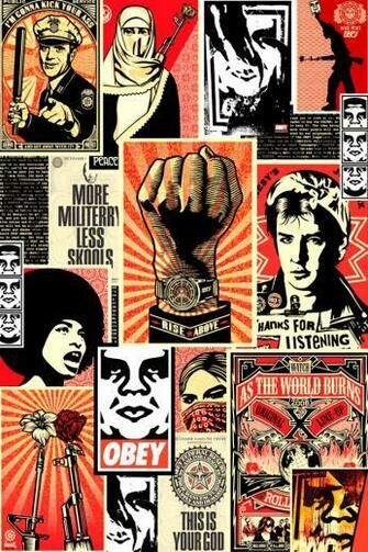 Obey Collage iPhone 4s Wallpaper iPad