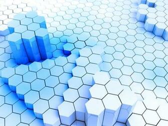 Full HD Wallpaper Abstract Hexagons Blue