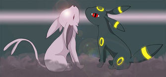 Umbreon And Espeon By Myklor