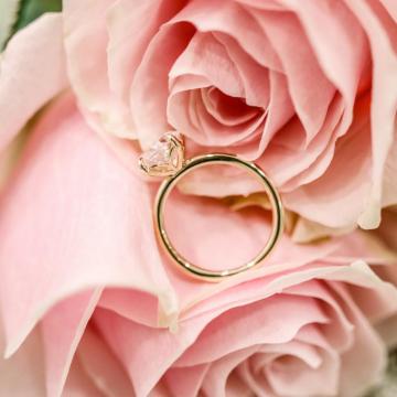 Custom Solitaire Lab Diamond Engagement Ring