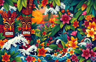Polynesian Tribal Wallpaper