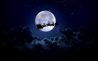 Santa Sleigh One HD Wallpaper Pictures Background