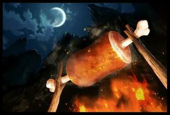 Campfire Wallpaper Moon Desktop