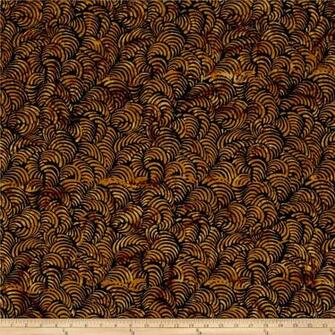 Timeless Treasures Batik Tonga Chai Faux Painting Black