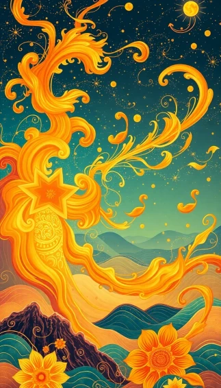 Golden Wind Wallpaper