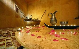 Wallpaper Spa Tray Candles Petals Desktop