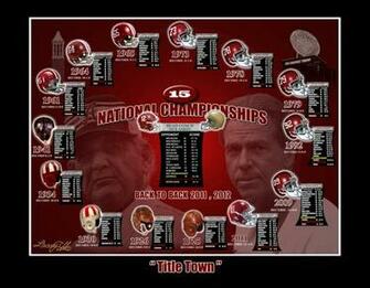 Alabama Crimson Tide Football National Championships S N Print