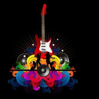 Electric Guitar Vector iPad Background Best Wallpaper