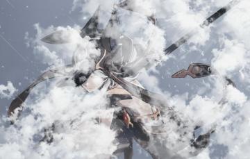Wallpaper Clouds Birds Guy Genshin Impact Cyno Image For