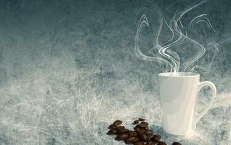 Plates Steam Coffee Dark Blue Food Background Cool