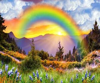 Rainbow Live Wallpaper Rain Android Apps On Google Play