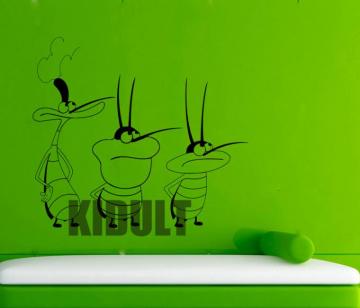 Oggy And Cockroaches Xiaoqiang Fat Cat Wall Decals Vinyl