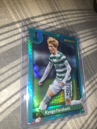 Topps Merlin Kyogo Furuhashi Aqua Prism Celtic Fc