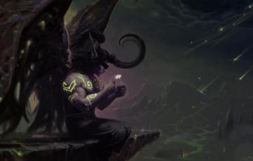 Wallpaper Flower Night Wow World Of Warcraft Illidan Stormrage