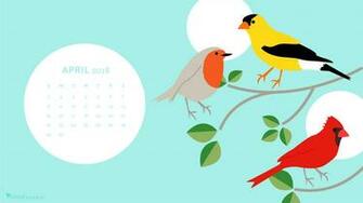April Bird Calendar Wallpaper Sarah Hearts