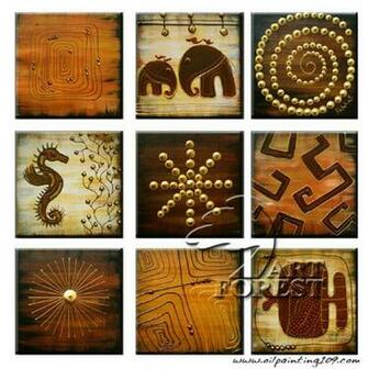 Huile Sur Toile Abstraite Art Africain Coration Maison