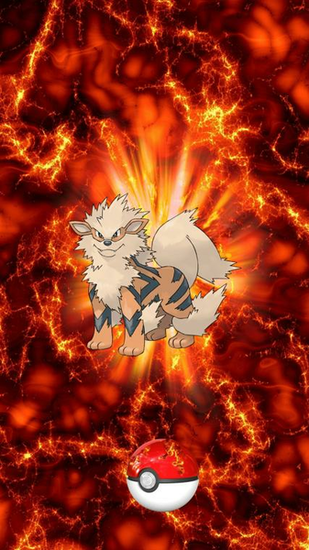 Fire Pokeball Arcanine Windie Growlithe Wallpaper
