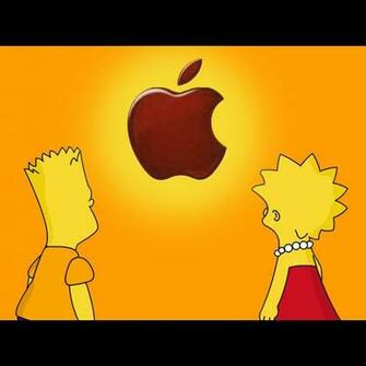 Simpsons Apple Logo iPhone Shockwave Wallpaper