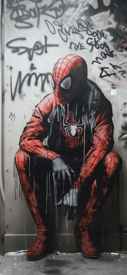 Spider Man Street Art Wallpaper iPhone