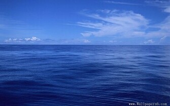 Blue Ocean And Sky Wallpaper