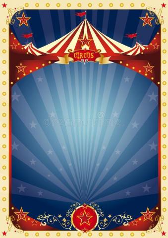 Circus Blue Background New For A Poster Ad