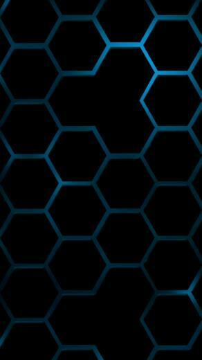 Cool Blue Hexagon Wallpaper For iPhone HD